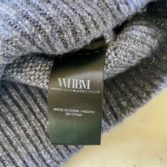 White House Black Market Sparkly Shimmer Zip Neck Dolman Sleeve‎ Sweater - Picture 14 of 16